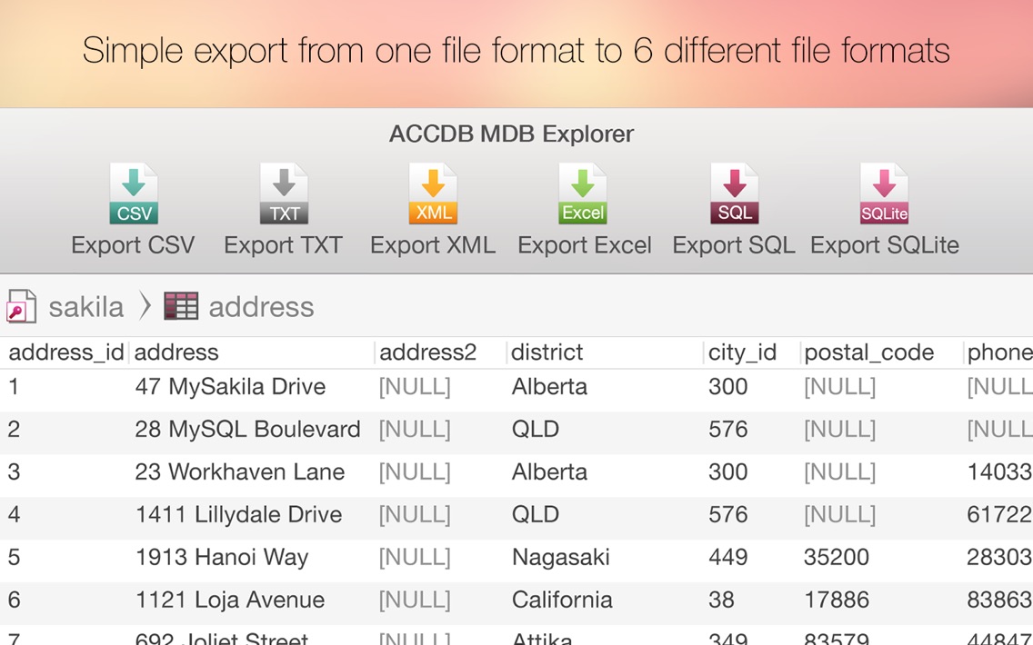 MDB ACCDB Viewer free instal